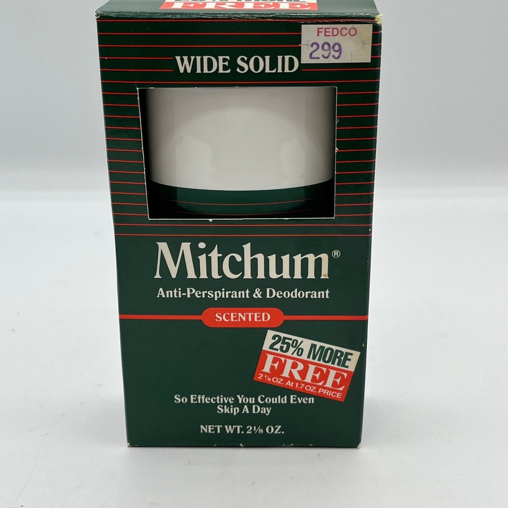 Vtg. Mitchum‎ Scented Wide Solid Anti-Perspirant Deodorant 2.125oz New Old Stock